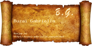 Buzai Gabriella névjegykártya